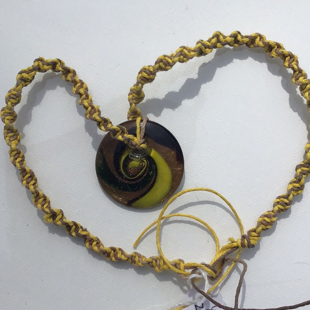 Love in HempJewelry: “Yellow Zebra” original piece